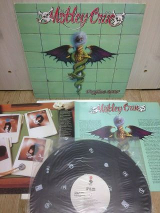 Motley Crue - Dr.  Feelgood 1990 Korea Lp Vinyl 9 Tracks 4p Insert Vince Neil [nm