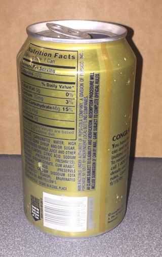 Star Wars Episode 1 GOLD YODA Mountain Dew Can Very Hard to Find 3