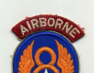 WW2 US AAF AVIATION ENGINEER ' AIRBORNE ' upper Tab ARC PATCH 2