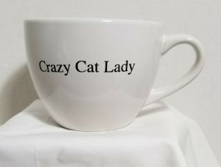 Crazy Cat Lady Mug Large Size Signature Houseware White