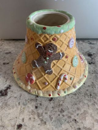 Yankee Candle Gingerbread Man Large Ceramic Candle Jar Topper Shade