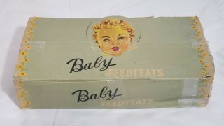 31 Vtg Baby Feedteats Store Display Box Dummy Pacifiers Squeak Toy Feed Teats