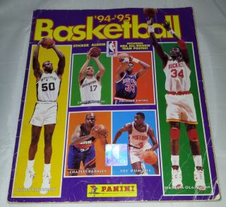 Vintage Panini : Nba Basketball 94 - 95 Sticker Album : 100 Complete.