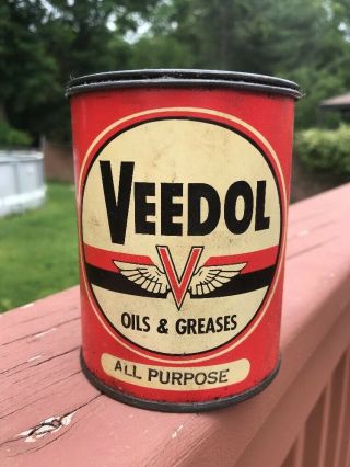 Vintage Veedol Motor Oil Can