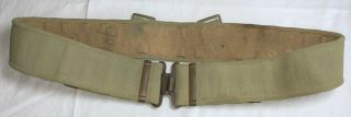 Wwii British / Canadian Army Web P37 Pistol Equipment Belt,  Size Medium