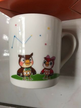 Animal Crossing BLATHERS the Owl & CELESTE Ichiban Kuji MUG Banpresto 2006 RARE 2