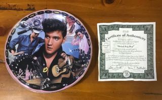 Elvis Musical Collectible Plate “ Hound Dog Bop”