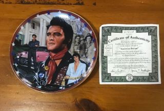 Elvis Musical Collectible Plate “american Dream”