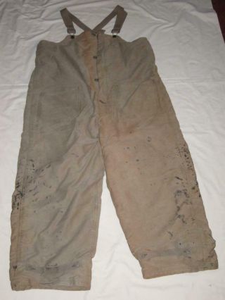 Ww2 Us Navy Insulated Deck Pants Overalls World War 2 Size Large
