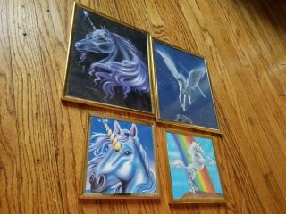 Unicorn Framed Pictures And Pegasus Framed Picture - Set Of 4