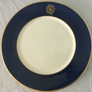 Daughters Of The American Revolution Blue And Gold Commemerative Plate