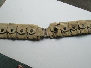 militaria - 10 pocket ww - 1 mills tan ammo belt for springfield,  03 2