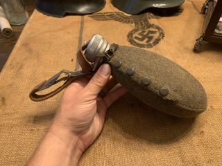 WW2 German Army Canteen with Wool Cover 3