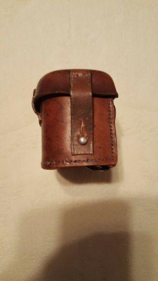 German WW2 Leather Medical Pouch Belt Case - Rotes Kreuz,  Wehrmacht 3