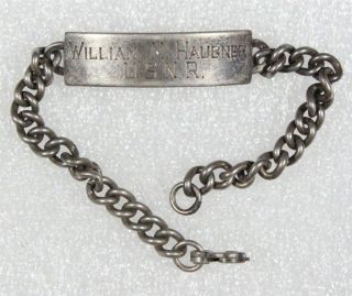 Sweetheart Jewelry Bracelet - U.  S.  Naval Reserve w/Name & Service number 3