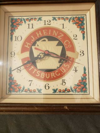 Vintage H.  J.  Heinz Co.  Pittsburgh U.  S.  A.  Clock