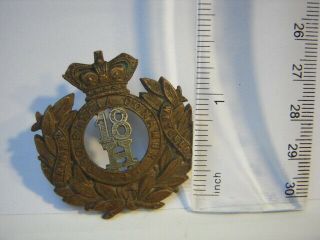 Ww2 Pro Patria Concur British 18th Hussars Cap Badge.  (vic.  Crown)