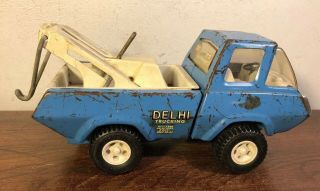 Vintage Tonka Mini Series Wrecker Tow Truck Pressed Steel Toy Delhi 3
