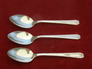 Set Of 3 Wm.  Rogers & Son Aa Is 1932 Friendship Serving Spoons 8 1/4 "