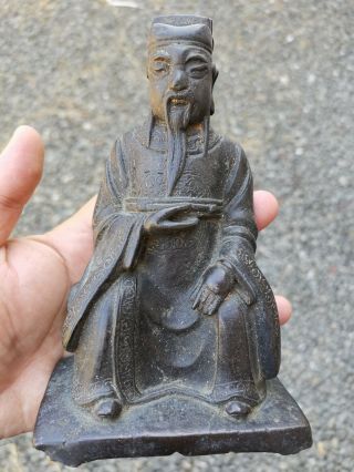 Philip’s 17miles Old Estate 828g Ming Black Bronze Buddha It Marked Asian China
