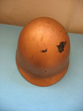 Wwii Us Capac M1 Helmet Liner Painted Copper? Good For Restoration.