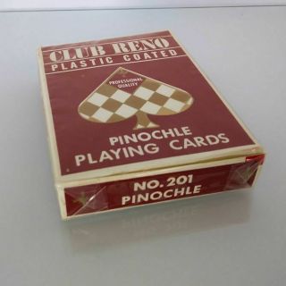 Vintage Deck Of Club Reno Pinochle No.  201 Arrco Playing Cards Gold Seal