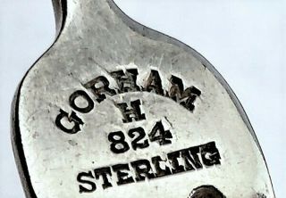 Antique Gorham H824 Pattern Sterling Silver Lettuce,  Lemon Or Olive Fork Nr