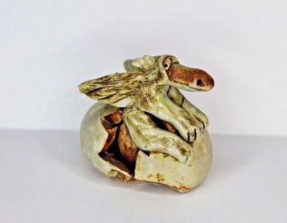 Wild Earth Studios Ceramic Dragon In Cracked Egg Figurine