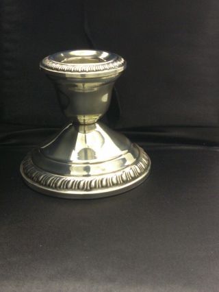 Vintage Crown Weighted Sterling Candle Holder Candlestick