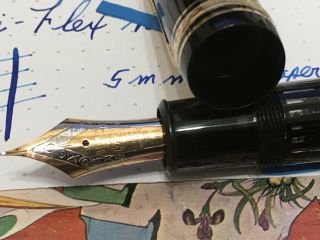 1959 Montblanc 149 Fountain Pen - Full Groove Ebonite Feed - Rare Cap Imprint 3