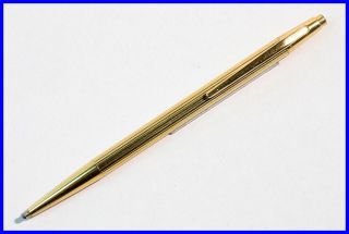 1978 Noblesse Montblanc 24k Gold Plated Ball Point Pen Push Mechanism