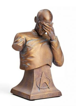 Star Trek Captain Picard Facepalm Bust Bronze Edition 4885 Limited To 6,  000
