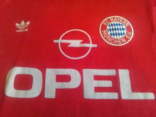 Vintage Player / Match Worn Bayern Munich Adidas Opel Home Shirt L L/s 1989