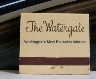 Rare Vintage Matchbook Cover D2 Washington Dc Watergate Fancy Matches Exclusive