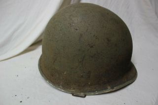 Us Military Ww2 Army Usmc M1 Rear Seam Helmet Swevil Bale Unrestoredw8