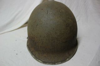 US Military WW2 Army USMC M1 Rear Seam Helmet Swevil Bale UnrestoredW8 3