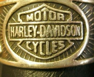 Sterling Silver Mens Harley - Davidson Ring Size 10.  5