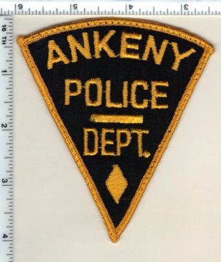 Ankeny Police (iowa) Uniform Take - Off Shoulder Patch From 1989