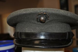 Koren War Era Usmc Marine Corp Enlisted Dress Hat Named And Dated