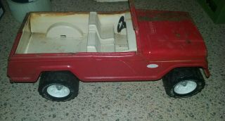 Tonka Jeepster Vintage 1/16 Size Red Made In Usa