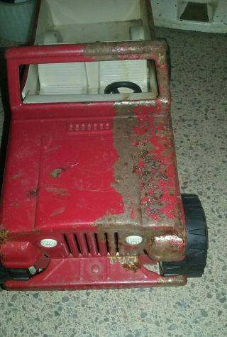 Tonka Jeepster Vintage 1/16 Size Red Made In USA 2