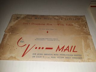 VTG WII WW2 Victory US Armed Forces 12 Mailers Ori.  Envelope Postagraph 2