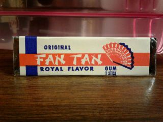 Vtg Rare American Chewing Gum Wrapper Full Stick Fan Tan Royal