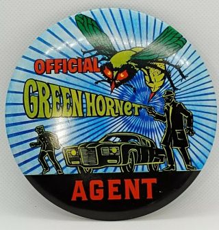 1966 Official Green Hornet Agent Pin Button 4 " Wide Greenway Twentieth Century