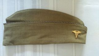 WW II US Army WAAC Medical Lt.  Colonel Garrison Cap - Named with Serial Number 2