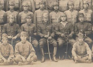 ヘ31 WWII Japan army large Photo Company ' s officers and soldiers 3