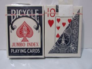 Vtg Red Bicycle Rider Back Playing Cards 808 Air Cushion,  88 Poker Jumbo Index