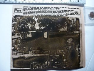 Vintage Ap Wire Press Photo 1973 Jfk Assassination Jfk Slumps Onto Jackie