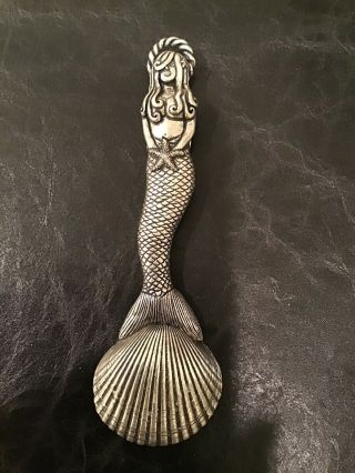 Basic Spirit Canada Pewter Mermaid Spoon - 7” - Euc