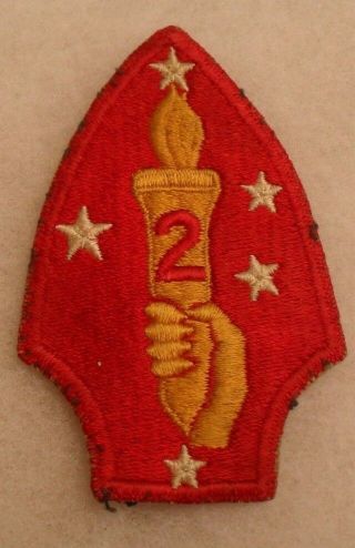 Great Wwii 2nd Marine Division Variant Yellow Hand Early War Cotton Ce Off Tunic